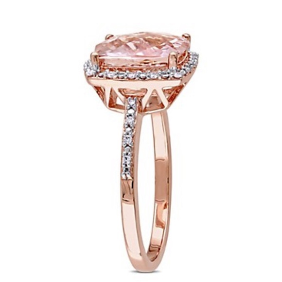 18K Rose Gold Filled With 4.25ct Morganite Ring - Picture 2 of 10